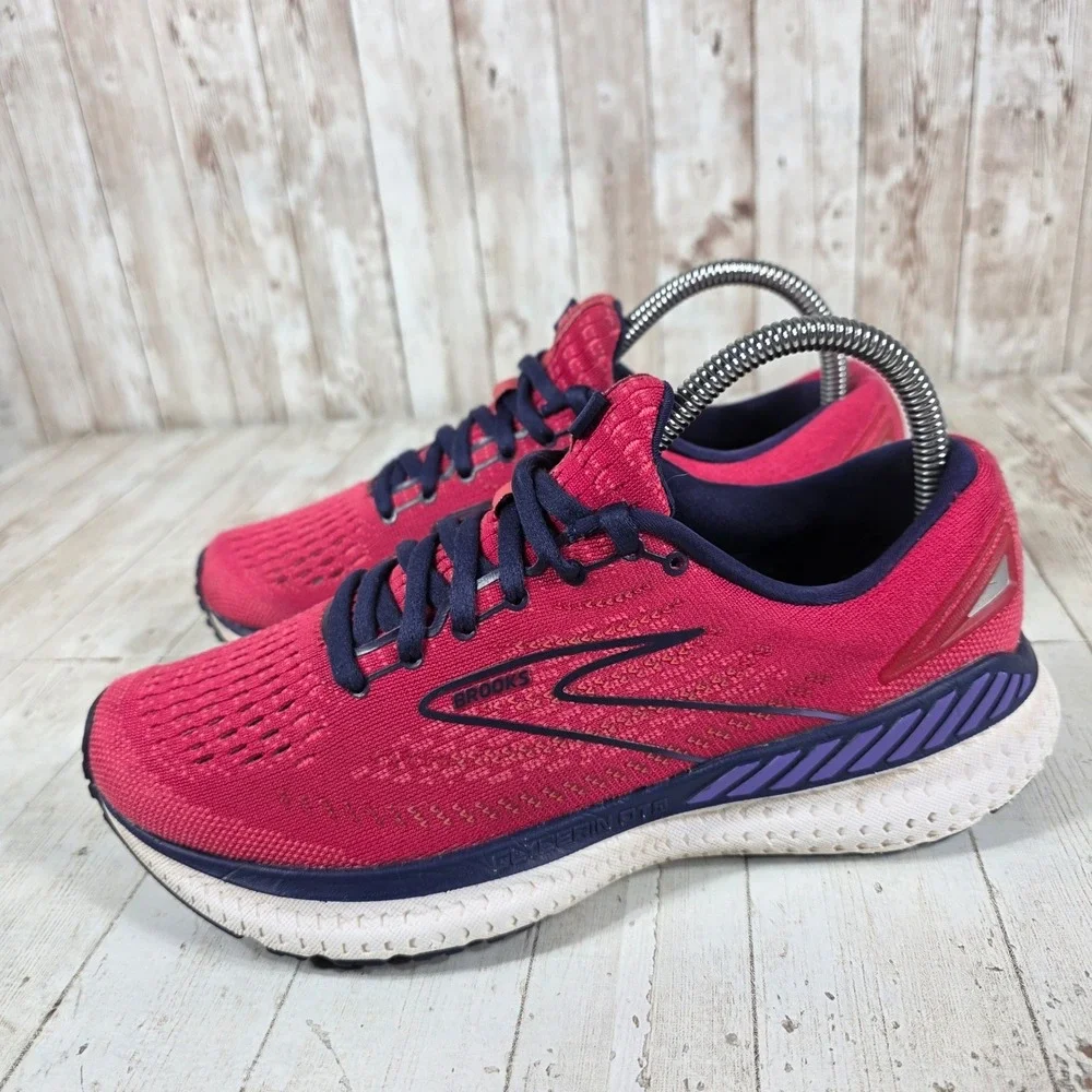 Brooks Glycerin GTS 19 Womens Running Shoes Pink Navy 1203441B623 Size 8
